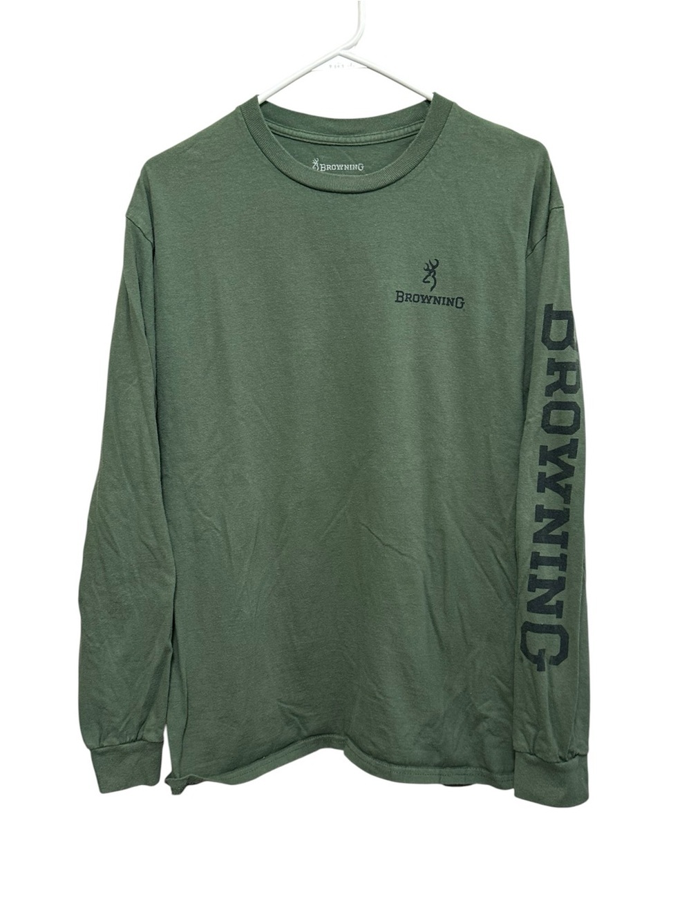 Browning Olive Green Long Sleeve Logo Tee